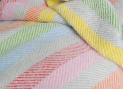 Rainbow Stripe Welsh Blanket by Tweedmill