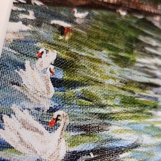 'Roath Lake Swans' Welsh Art Print