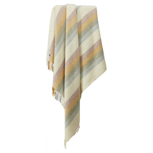 Stripe Primrose Welsh Blanket by Tweedmill